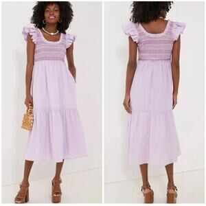 Tuckernuck Lilac Ruffle Midi Dress